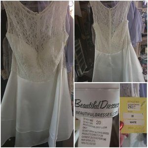White "Beautiful Dresses" size 20 NWT